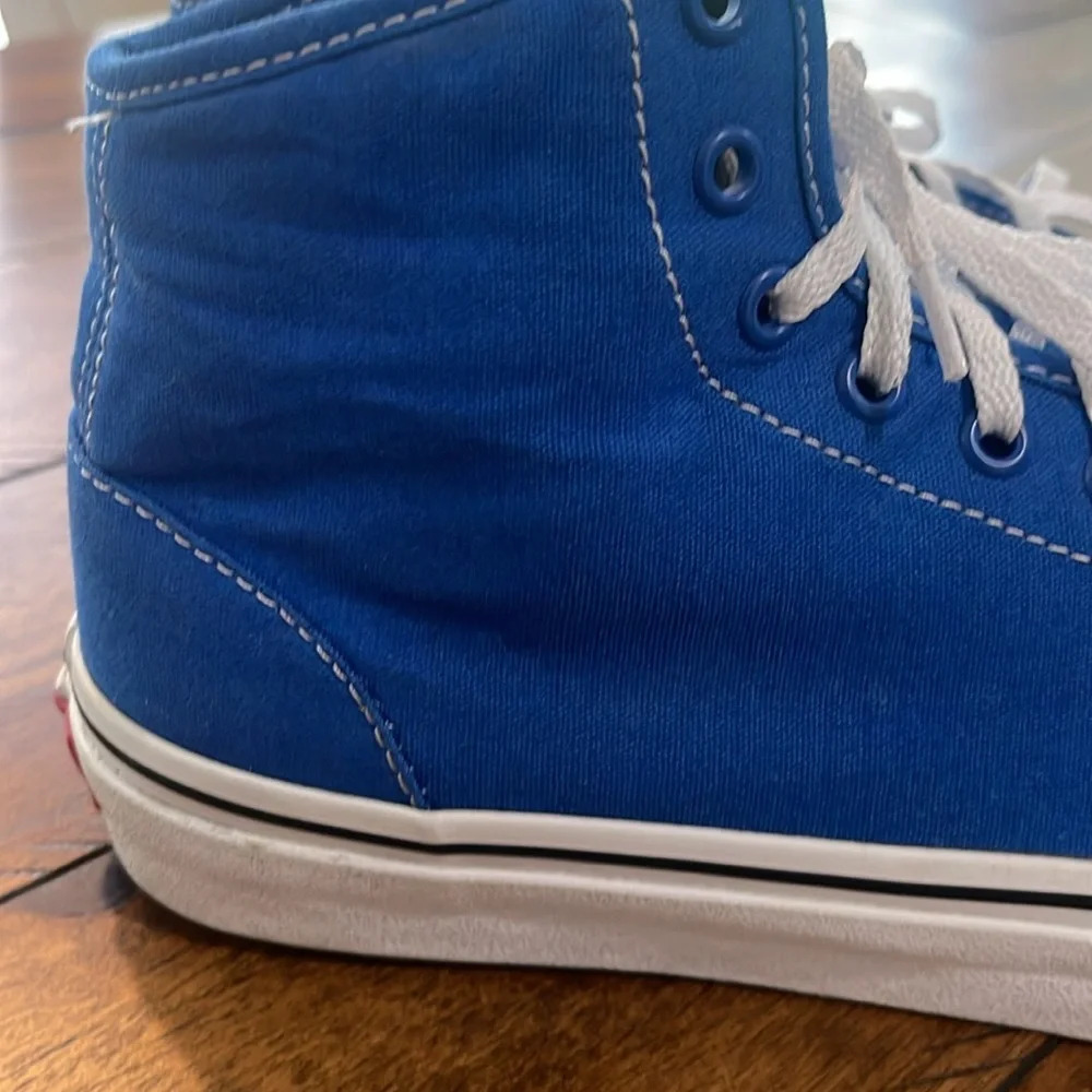 RARE Vans classic blue hi high top sz mens 9 womens 10.5 (RARE DEADSTOCK) unisex - Picture 3 of 16